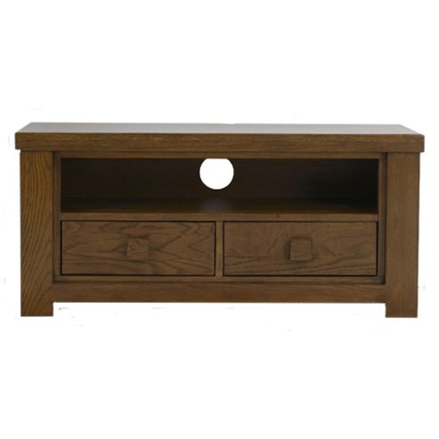 Image of Mark Harris Dark Oak 2 Drawer Barcelona Tv Stand