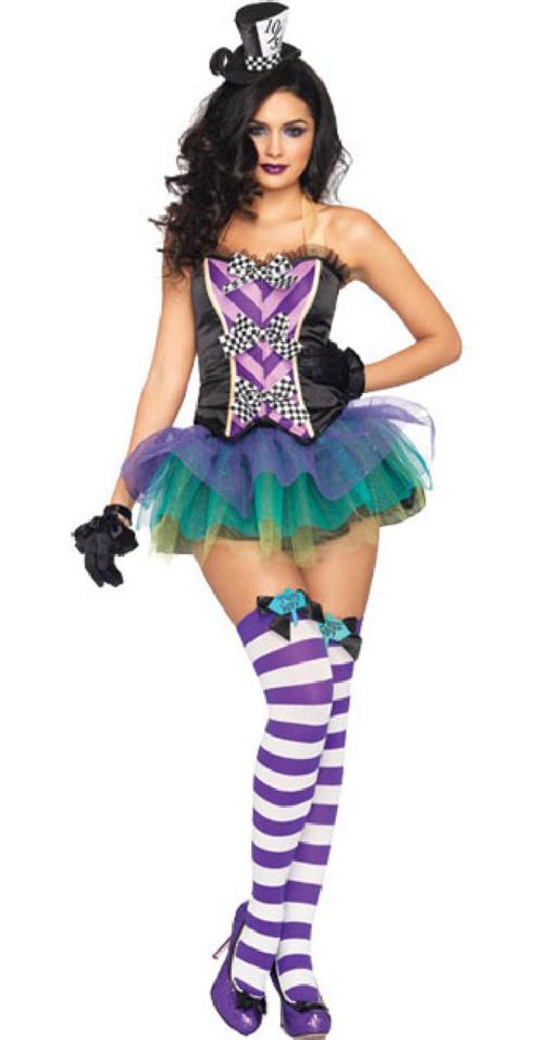 Image of Tempting Mad Hatter - Adult Costume Size: 8-10
