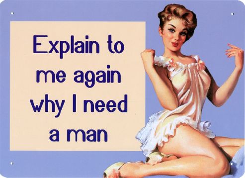 Image of Why Do I Need A Man? Tin Sign