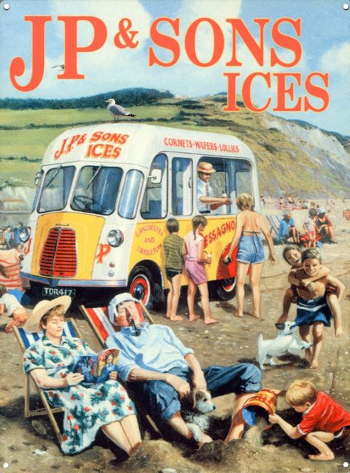 Image of Jp & Sons Ices Tin Sign