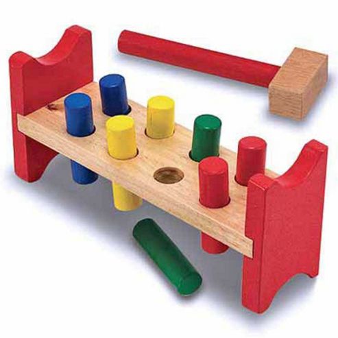Image of Melissa And Doug Pound-a-peg Classic Toy
