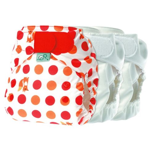 Image of Tots Bots Mini 3 Pack Easyfit Fox N Spots Reusable Nappies