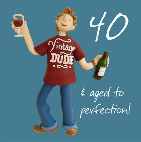 Image of Holy Mackerel 40th Aged To Perfection Greetings Card