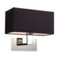 Firstlight Prince 1 Light Wall Light in Polished Stainless Steel - Black