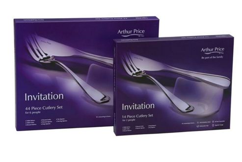 Image of Arthur Price Invitation 44 Piece Cutlery Set + Free 14 Piece Set