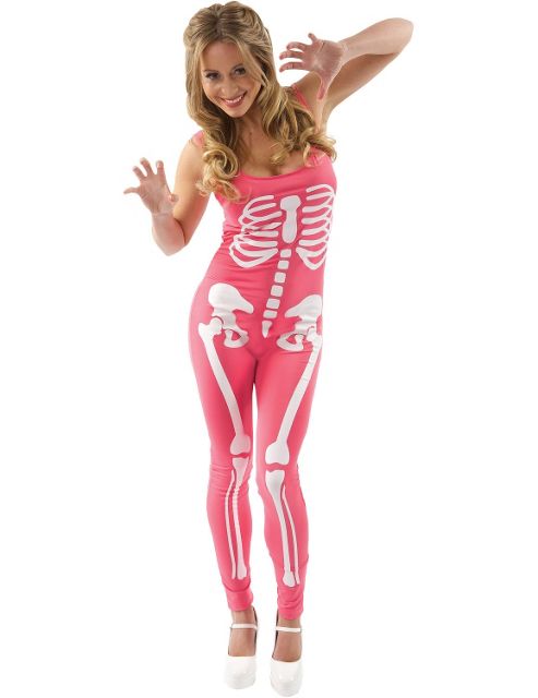 Image of Skeleton Jumpsuit (pink) Large