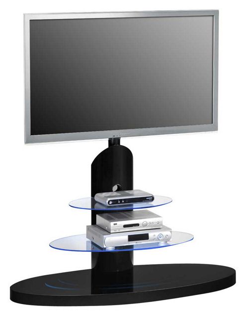 Image of Maja 1636 Black Cantilever Tv Stand