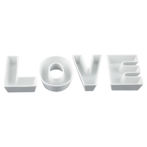 Image of Super White Love Nibble Bowls, Porcelain