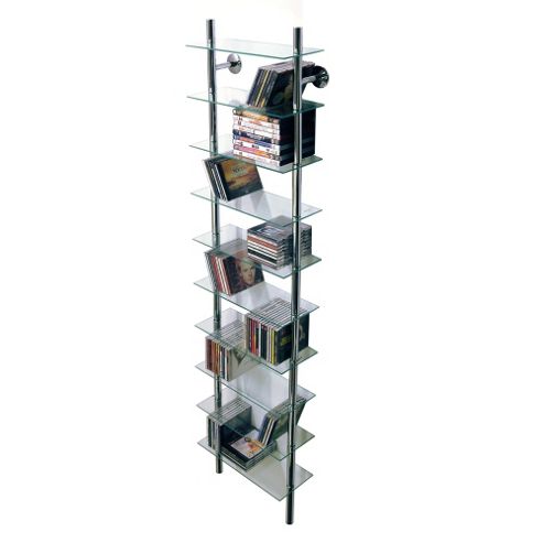 Image of Wall Mounted Glass Cd / Media/ Bathroom Storage Shelves