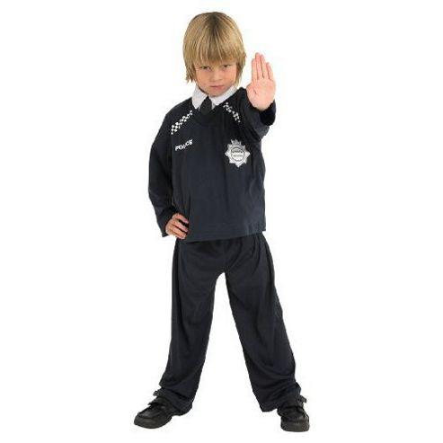 Image of Rubies Fancy Dress - Policeman Costume - Boys Uk Size Large 8-10 Years