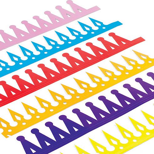 Image of Colored Crowns For Children To Decorate (pack Of 12)