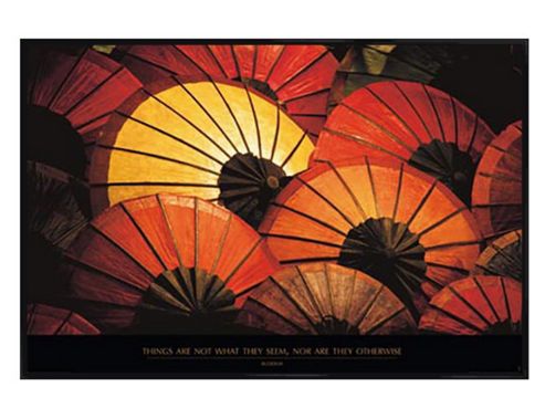 Image of Quote From The Buddha Gloss Black Framed Things Are Not What They Seem Poster