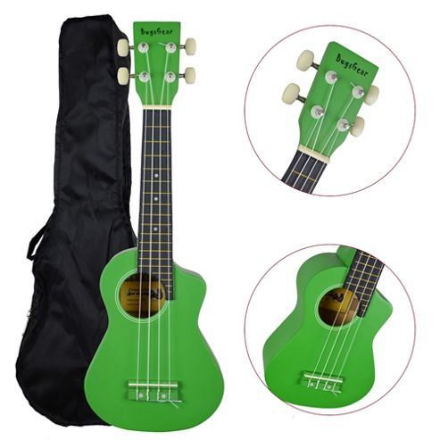 Image of Bugs Gear Ukulele With Bag - Green