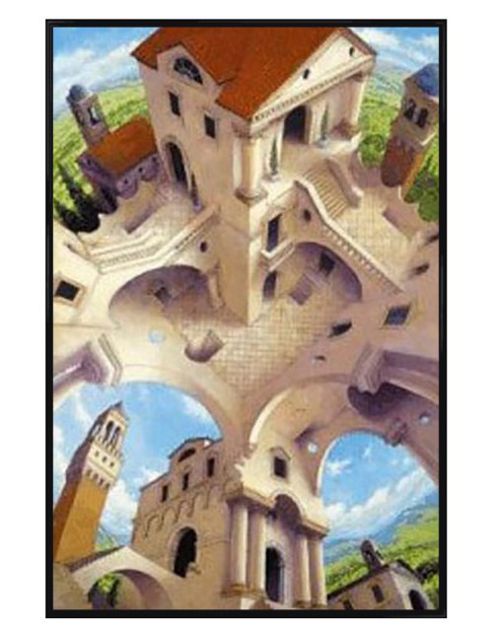 Image of Impossible Gloss Black Framed Temple Of Possibilities Poster