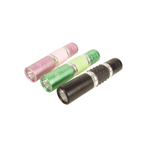 Image of Aluminium Handheld Led Keyring Flashlight Torch Black