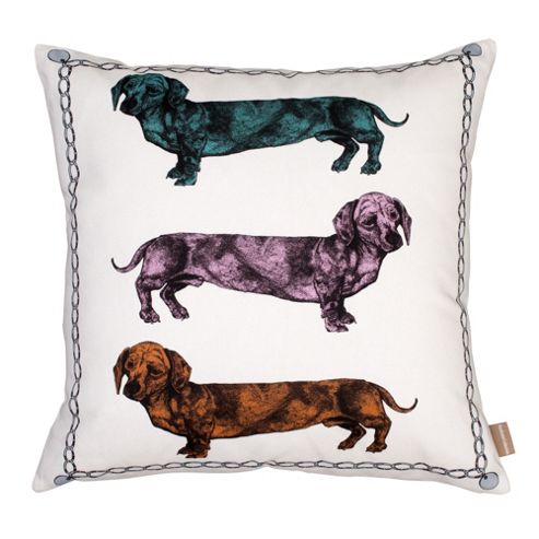 Image of Graduate Collection Dachshund Trip Tych Cushion