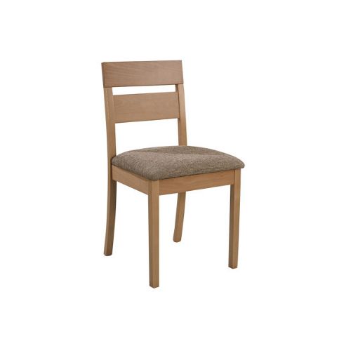 Image of Sutcliffe Furniture Casual Dining Leighton Ladder Back Dining Chair (set Of 2) - Beech - Pampas Check