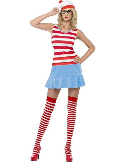 Image of Ladies' Where's Wally Costume Medium