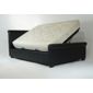 Alpha furniture Roma Faux Leather Bed - Black - King - No