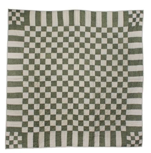 Image of Woven Magic Stam And Cabin Calico Pastels Crib Throw - Green
