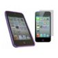 Purple Twin Pack ProGel Skin Case & LCD Screen Protector - iPod Touch 4G