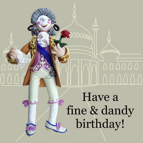 Image of Holy Mackerel Prince Regent Fine & Dandy Greetings Card
