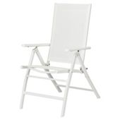 Seville Metal/Textilene 5 Position Recliner - White