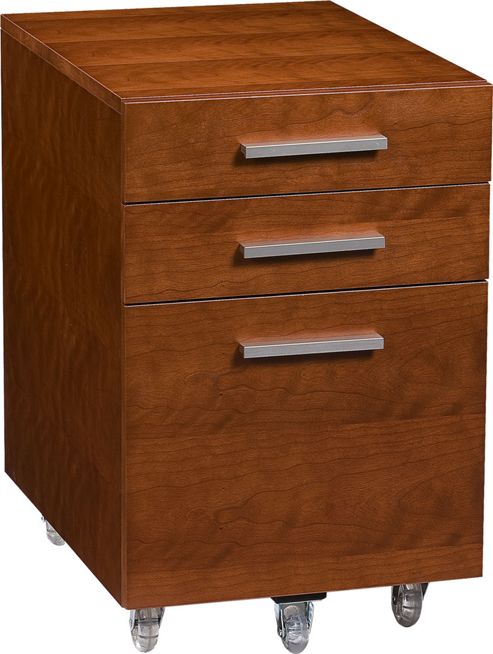 Image of Sequel Mobile File Pedestal In Natural Stained Cherry