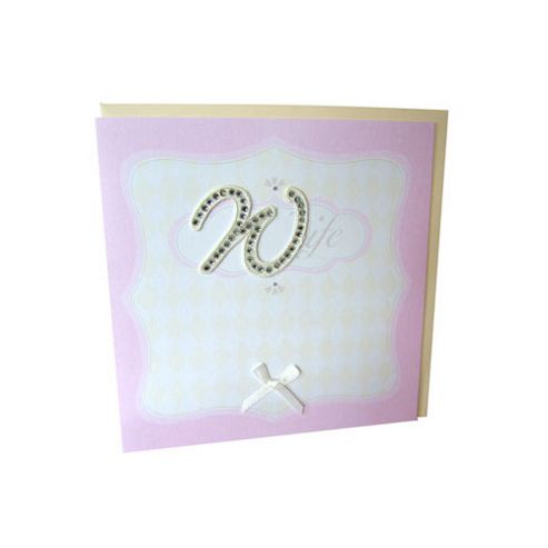 Image of Pink Diamante Wife Card