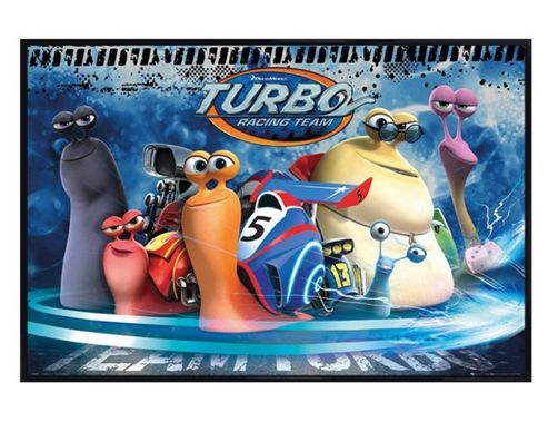 Image of Turbo Gloss Black Framed Turbo Racing Team Poster