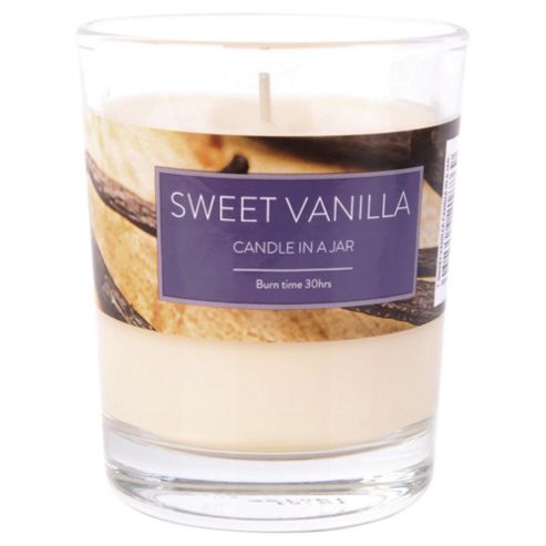 Image of Tesco Sweet Vanilla Candle In A Jar