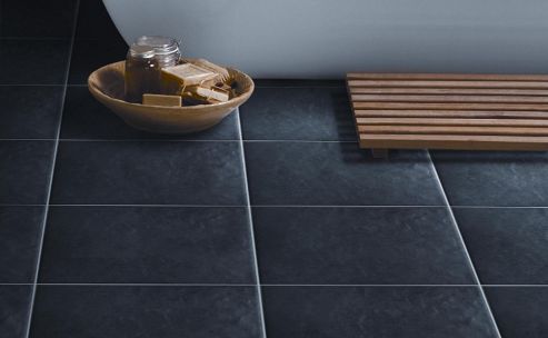Image of Buxton Charcoal Porcelain Floor Tile 333x333mm Box Of 9 (1.00 M-- / Box)