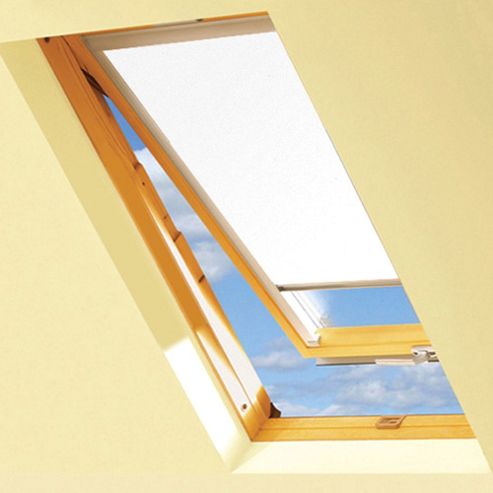 Image of White Blackout Roller Blinds For Velux Windows (mk04)