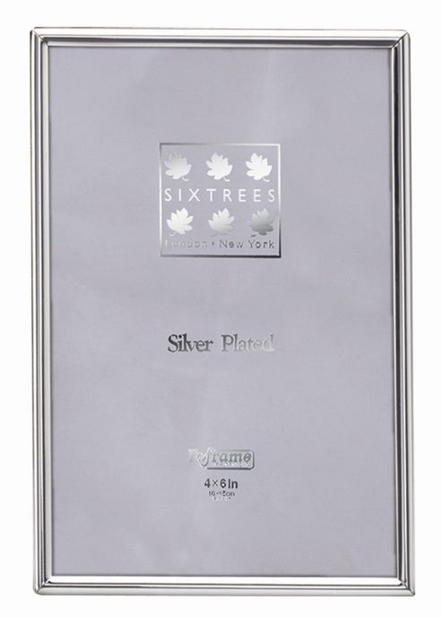 Image of Sixtrees Cambridge Narrow Rim Plated Photo Frame - 21cm H X 16cm W X 2.5cm D