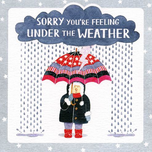 Image of Holy Mackerel Under The Weather Greetings Card