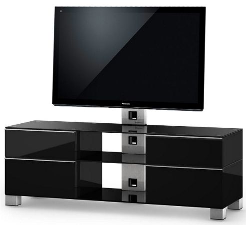 Image of Sonorous Mood Tv Cabinet In Black For Up To 60 Inch Tvs