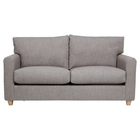 Image of Boston Felt Effect Sofa Bed, Pebble