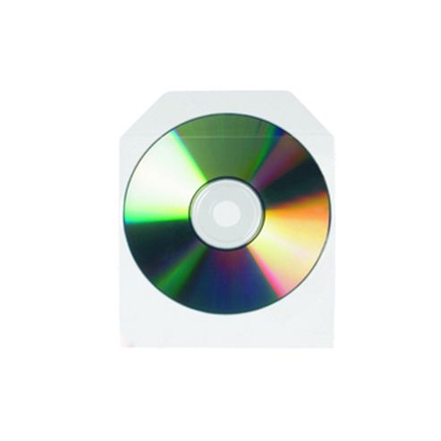 Image of 3l Non-adhesive Dvd Cover Sleeve With Flap Pack Of 100 10281