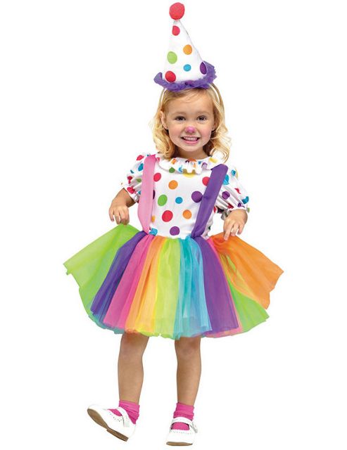 Image of Child Clown Girl Costume