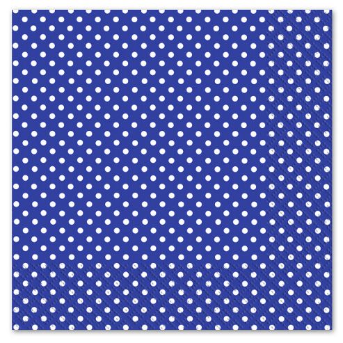 Image of Navy Blue Polka Dot Napkins 3ply