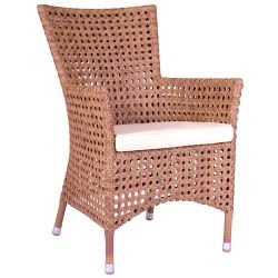 Alexander Rose Manila Open Weave Armchair - White
