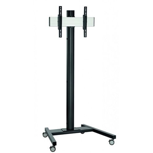 Image of Black Trolley Stand With Optional Tilt For Up To 65 Inch