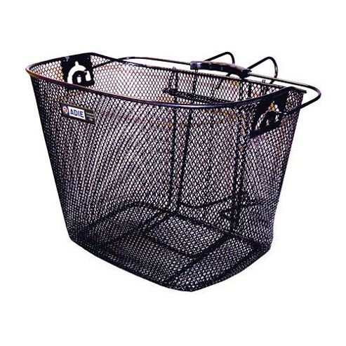 Image of Adie Mesh Basket In Black, Includes Metal Bracket