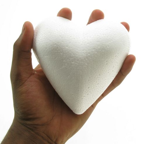 Image of Polystyrene Heart 120mm