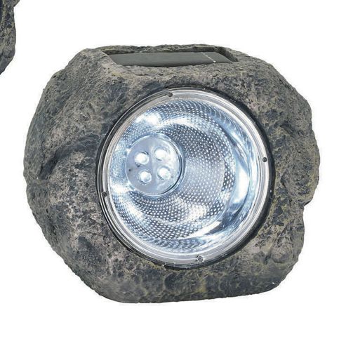 Image of Leuchten Direkt Jens 1 Light Solar Stone Light In Grey