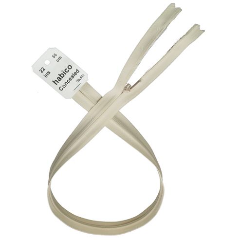 Image of Concealed Zip - 56cm - Ecru
