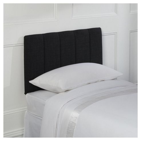 Image of Seetall Haddon Headboard Linen Effect Black Single