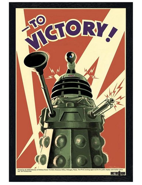 Image of Doctor Who Dalek Invasion Black Wooden Framed To Victory Dr Who Poster