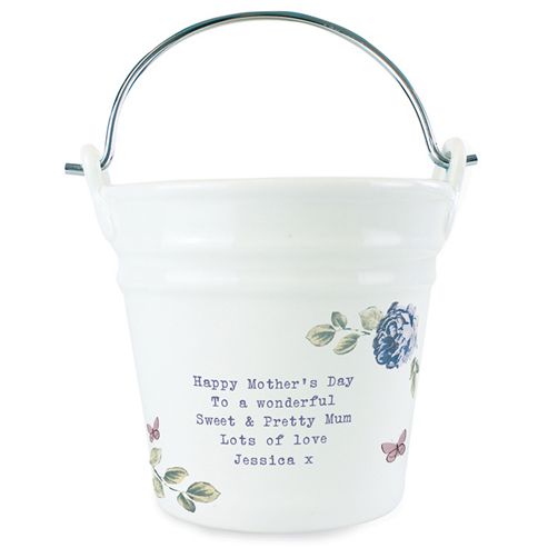Image of Personalised Secret Garden Porcelain Bucket