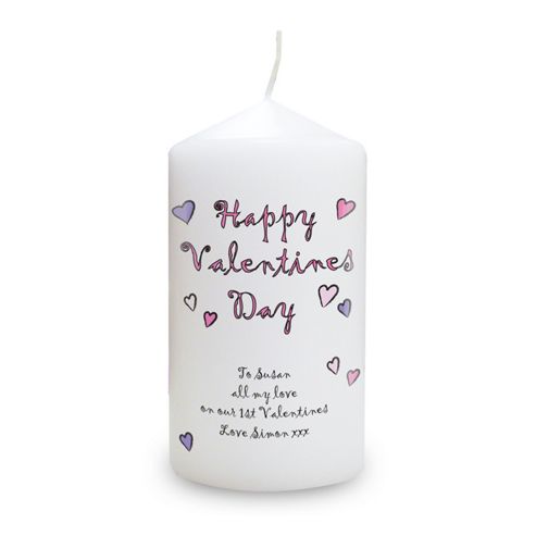 Image of Personalised Happy Valentine's Day Candle